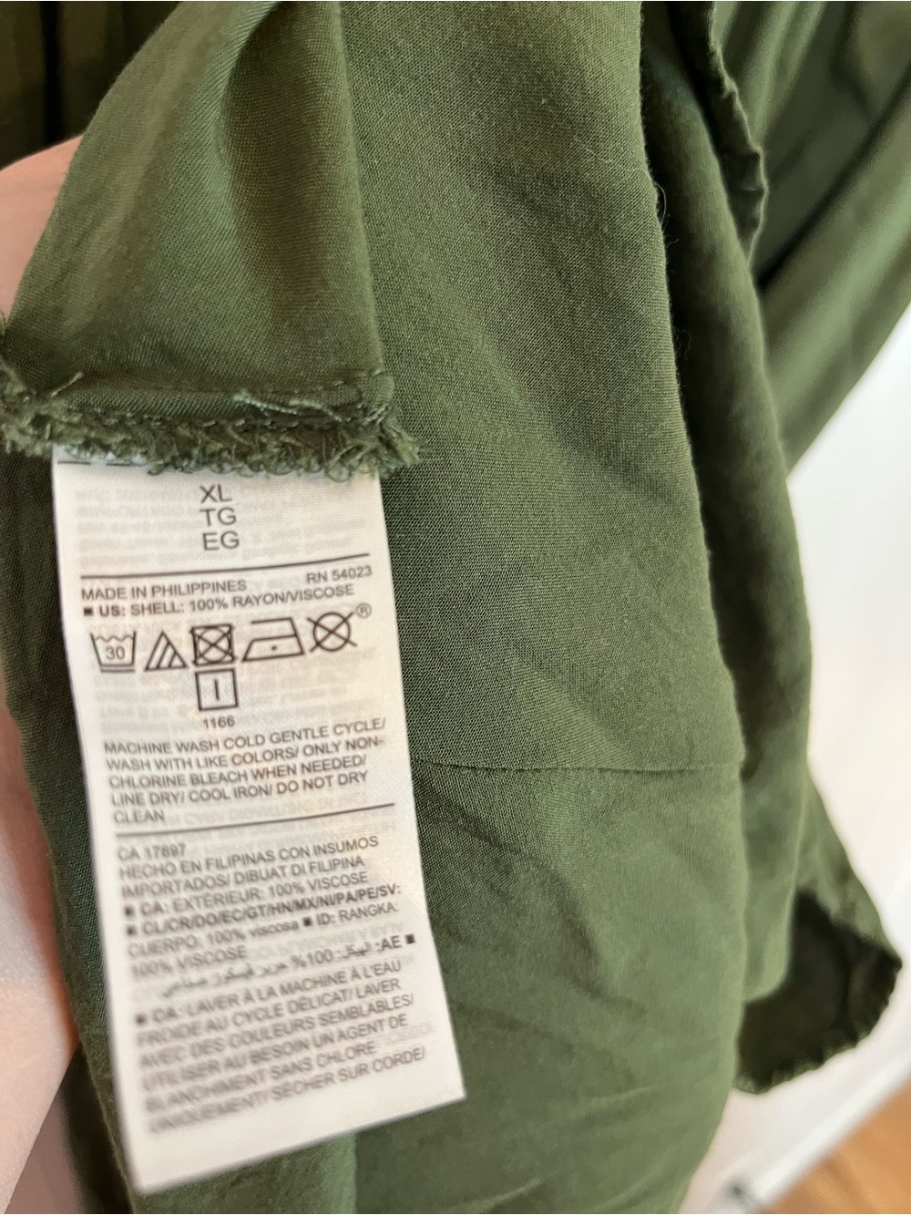 Old Navy Olive Green Maxi Wrap Dress. Size XL. - Picture 5 of 6